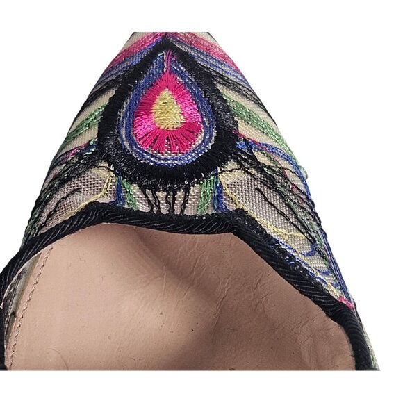 Palter DeLiso Women’s Heels Peacock Feather Embroidery 37.5 Art to Wear Maximali - Picture 5 of 13